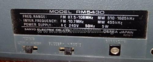 Digital Clock Radio RM-5430; Sanyo Electric Co. (ID = 2745648) Radio