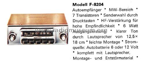 F-8204; Sanyo Electric Co. (ID = 2482146) Car Radio