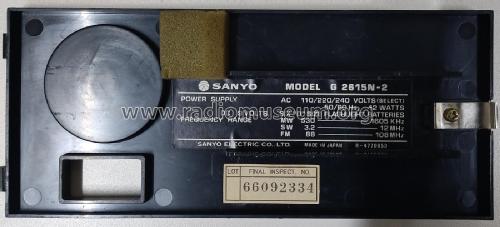 G2615N-2; Sanyo Electric Co. (ID = 2715840) Radio