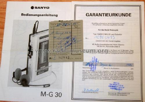 MG30; Sanyo Electric Co. (ID = 2243660) Radio