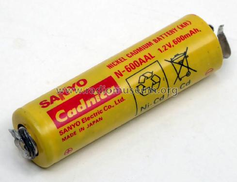 Cadnica Nickel Cadmium Battery N-600AAL 1,2 V 600 mAh; Sanyo Electric Co. (ID = 2677346) Power-S