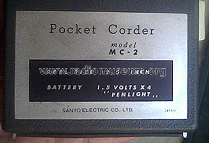 Pocket-Corder MC-2; Sanyo Electric Co. (ID = 639747) Enrég.-R