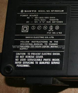 Portable Radio RP-8880 UM; Sanyo Electric Co. (ID = 1490379) Radio