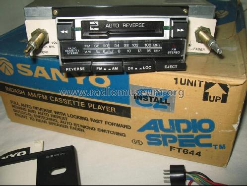 Radio Cassette Stereo FT 644; Sanyo Electric Co. (ID = 2891254) Car Radio