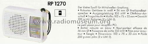4 Transistors RP 1270; Sanyo Electric Co. (ID = 540055) Radio