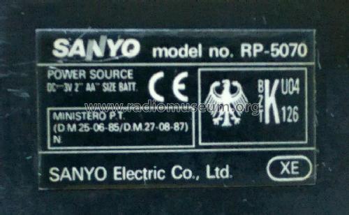 RP-5070; Sanyo Electric Co. (ID = 2291283) Radio