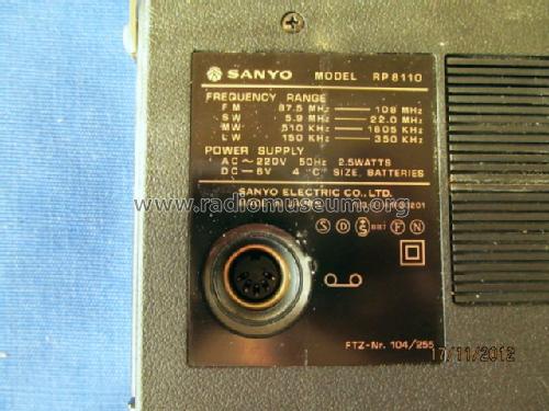 RP 8110; Sanyo Electric Co. (ID = 1338247) Radio