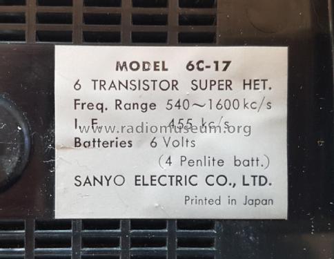 Six Transistor Deluxe 6C-17; Sanyo Electric Co. (ID = 2628205) Radio
