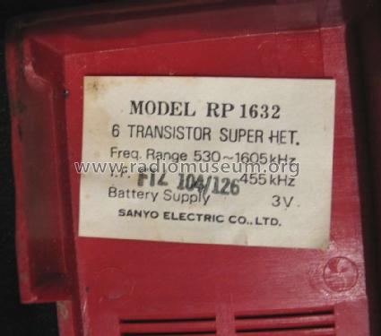 Solid State RP1632; Sanyo Electric Co. (ID = 1090614) Radio