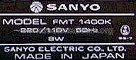 Solid State Stereo Tuner FET FMT-1400K; Sanyo Electric Co. (ID = 650752) Radio