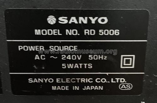 Stereo Cassette Deck RD-5006; Sanyo Electric Co. (ID = 2797333) Enrég.-R