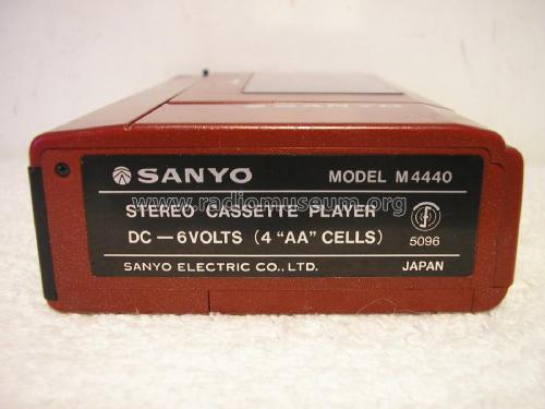 Stereo Cassette Player M-4440; Sanyo Electric Co. (ID = 2092852) Sonido-V