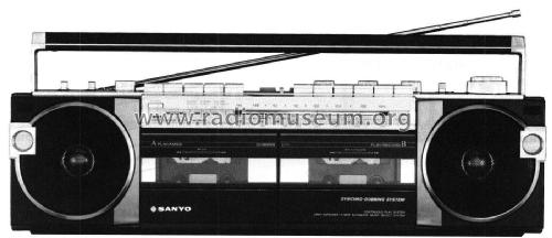 Stereo Radio Double Cassette Recorder M-W15LU; Sanyo Electric Co. (ID = 2099098) Radio