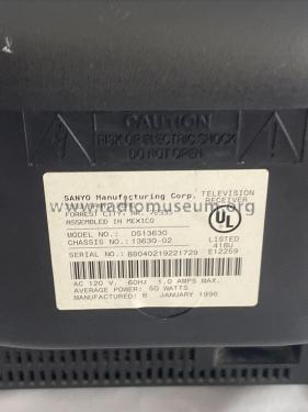 Television Receiver DS13630 Ch= 13630-02; Sanyo Electric Co. (ID = 2820854) Televisore