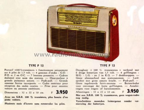 P13; SBR Société Belge (ID = 2050594) Radio