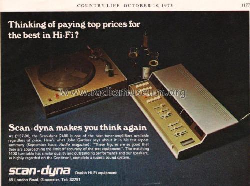 Scan-Dyna 2400 R 80 W; Scandinavian Dyna (ID = 1047042) Radio