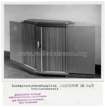 Aequiphon Lautsprecher LK20/2; Schaaf, Alexander, (ID = 1741060) Speaker-P