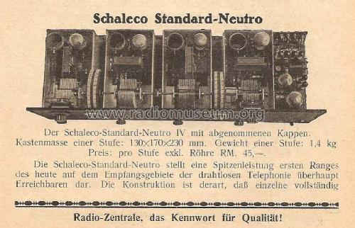 Standard Neutro IV; Schaleco - Schackow, (ID = 1104637) Radio