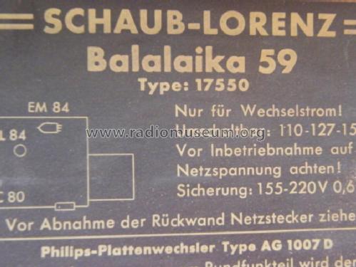 Balalaika 59 17550; Schaub und Schaub- (ID = 1293230) Radio
