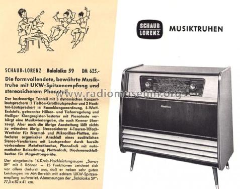 Balalaika 59 17550; Schaub und Schaub- (ID = 493635) Radio