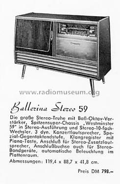 Ballerina Stereo 59 ; Schaub und Schaub- (ID = 1605445) Radio