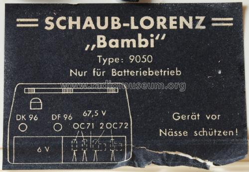 Bambi 9050 ; Schaub und Schaub- (ID = 1261168) Radio