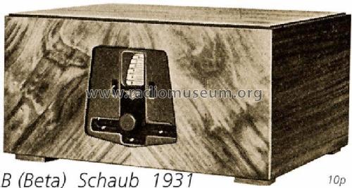 Beta Standard G; Schaub und Schaub- (ID = 708535) Radio