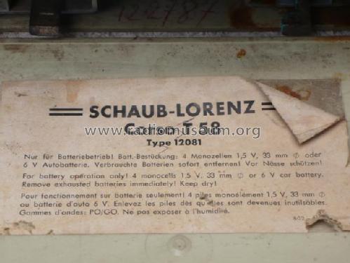 Corso T58 12080; Schaub und Schaub- (ID = 1662834) Radio