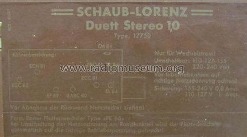 Duett Stereo 10 17750; Schaub und Schaub- (ID = 931140) Radio