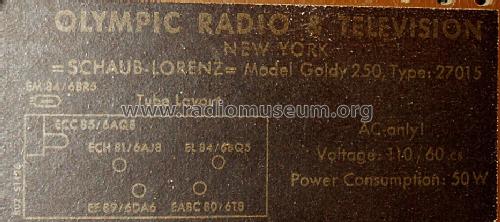 Olympic-Continental Goldy 250 27015; Olympic Radio & (ID = 26929) Radio
