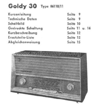 Goldy 30 06110; Schaub und Schaub- (ID = 38846) Radio