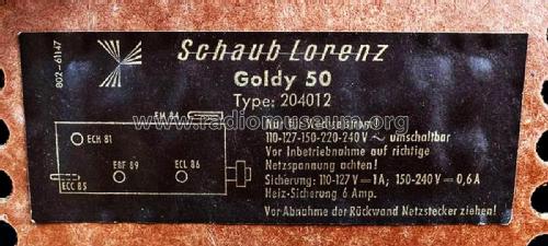 Goldy 50 204012; Schaub und Schaub- (ID = 2998571) Radio