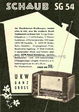 Gross-Super 54 SG54; Schaub und Schaub- (ID = 714532) Radio