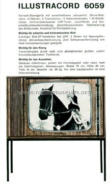 Illustracord 6059 440741/440743 Ch= 6011; Schaub und Schaub- (ID = 2339514) Television