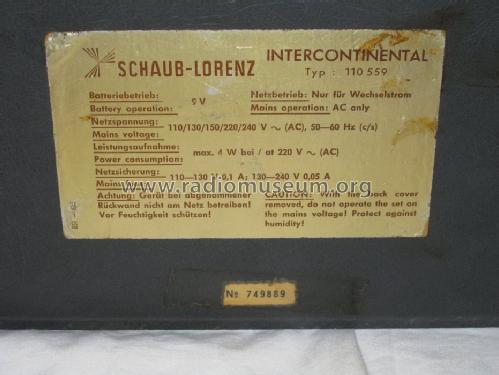 Intercontinental 110553 / 110556 / 110559; Schaub und Schaub- (ID = 945207) Radio