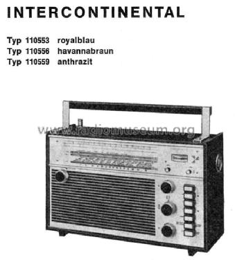 Intercontinental 110553 / 110556 / 110559; Schaub und Schaub- (ID = 960459) Radio