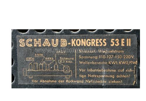 Kongress 53E II ; Schaub und Schaub- (ID = 567069) Radio