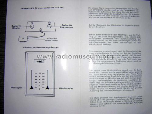 Mischpult 5012 950600; Schaub und Schaub- (ID = 366705) Ampl/Mixer