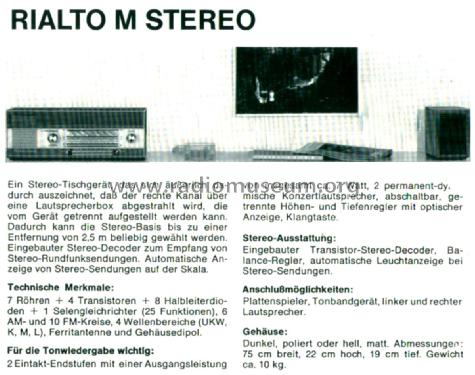 Rialto M Stereo; Schaub und Schaub- (ID = 2343758) Radio