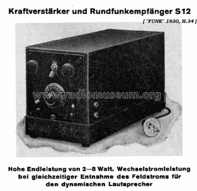 S12; Schaub und Schaub- (ID = 1921577) Radio