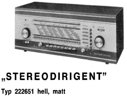 Stereodirigent 222651; Schaub und Schaub- (ID = 190336) Radio