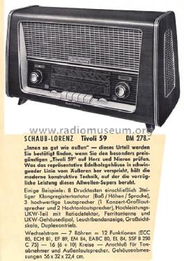 Tivoli 59 14010; Schaub und Schaub- (ID = 493625) Radio