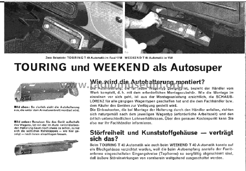 Touring Automatik T40; Schaub und Schaub- (ID = 304169) Radio