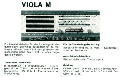 Viola M Typ 25014176 / 25014376; Schaub und Schaub- (ID = 2341479) Radio