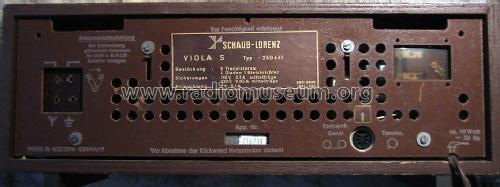 Viola S Typ 250441 / 250443 / 250447; Schaub und Schaub- (ID = 658364) Radio