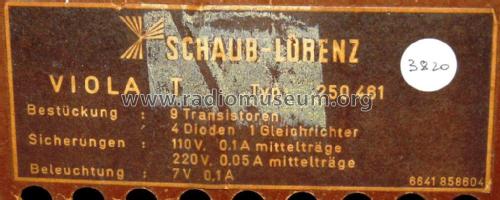 Viola T 250461; Schaub und Schaub- (ID = 1777263) Radio