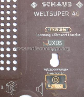 Weltsuper WS-41; Schaub und Schaub- (ID = 320980) Radio