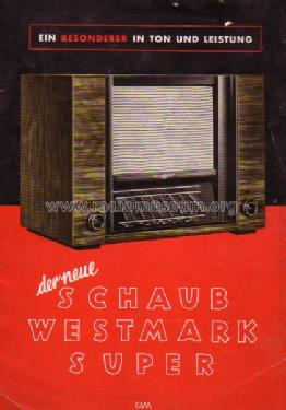 Westmark-Super W; Schaub und Schaub- (ID = 410862) Radio