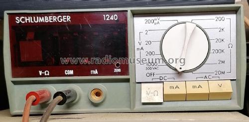 Digital Multimeter 1240; Schlumberger; (ID = 2621274) Equipment