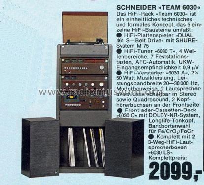 Team 6030 A; Schneider (ID = 1762988) Ampl/Mixer